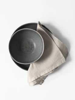 Servilleta Washed Linen, Gris cálido