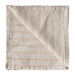 Servilleta Washed Linen, Rayas de avellana