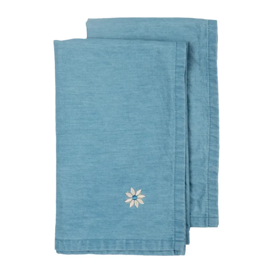 Servilletas de tela Eden denim 45x45 cm 2-pack, Azul