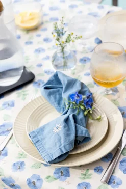 Servilletas de tela Eden denim 45x45 cm 2-pack, Azul