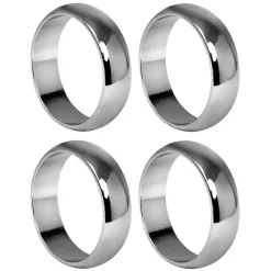Servilletero Monaco Ø4 cm 4 unidades, Silver