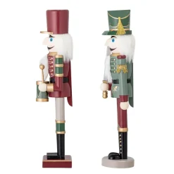 Set de 2 adornos Darren nötknäppare 38 cm, verde