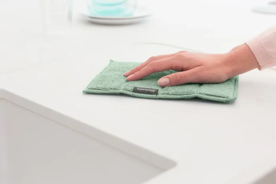 Set de 3 almohadillas de microfibra para limpiar Sinkside, Jade green