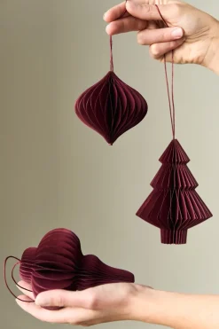 Set de 4 bolas de Navidad Onion, Rojo