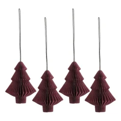 Set de 4 bolas de Navidad Tree, Rojo