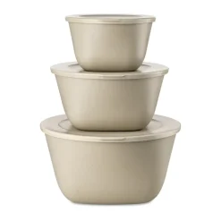 Set de 3 boles con tapa Connect Stockholm, Nature desert sand