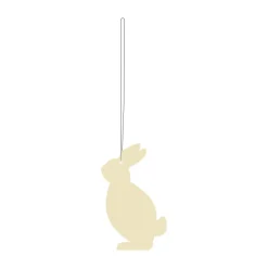 Set de 4 colgantes de pascua Easter Deco liebre, Light yellow
