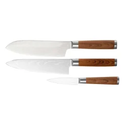 Set de 3 cuchillos de cocina Yari, acero inoxidable