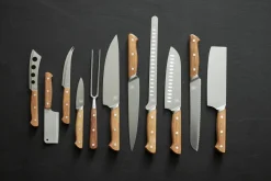 Set de 3 cuchillos para queso Foresta, Roble-acero inoxidable