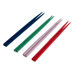 Set de 4 palillos Yaki, Azul-verde-lila-rojo