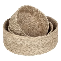 Set de 3 paneras Twisted, Natural-gris