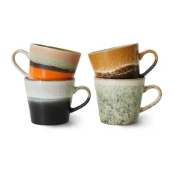 Set de 4 tazas de capuchino 70's, Verve