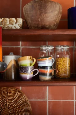 Set de 4 tazas de capuchino 70's, Solid