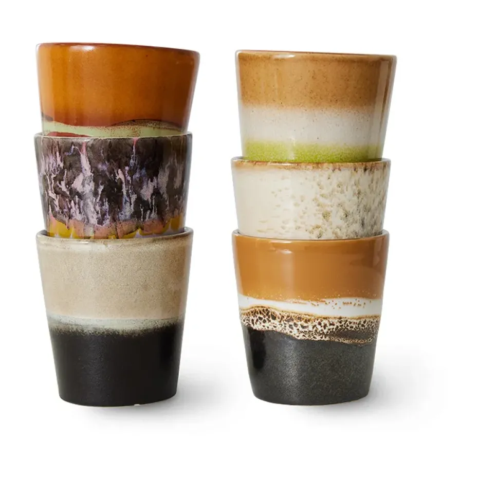 Set de 6 tazas 70's, Soil