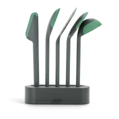 Set de 5 utensilios de cocina anti-rayaduras Lékué 5 piezas, Verde