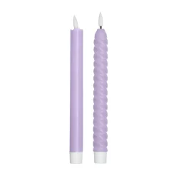 Set de 2 velas LED Design Letters, Lilac