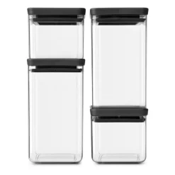 Set de botes cuadrados TASTY+, gris oscuro