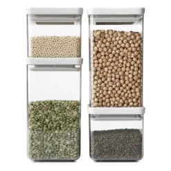 Set de botes cuadrados TASTY+, gris claro