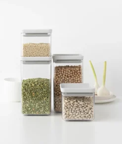 Set de botes cuadrados TASTY+, gris claro