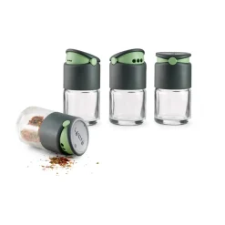 Set de botes para especias Lékué 4-pack, Gris