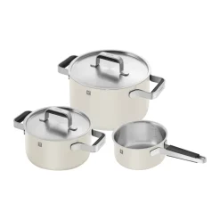 Set de cacerolas Zwilling Pure 5 piezas, Marfil blanco