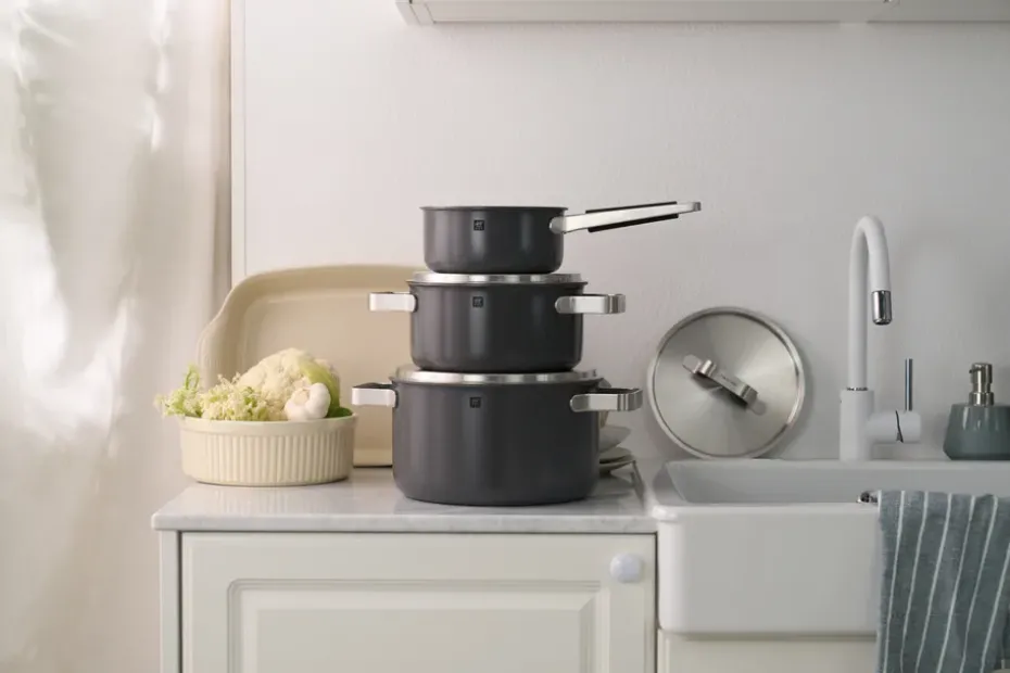 Set de cacerolas Zwilling Pure 5 piezas, Gris