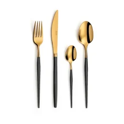 Set de cubiertos Soprano 16 piezas, Latón negro