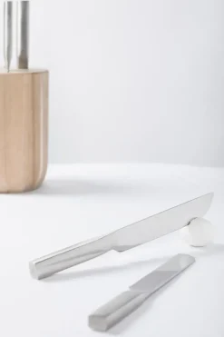 Set de cuchillos con bloque de cuchillos Base 5 piezas, Wood-steel grey