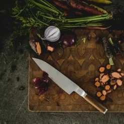 Set de cuchillos, cuchillo de chef + cuchillo para verduras Norden 2 piezas, Acero inoxidable-abedul