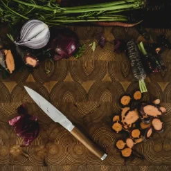 Set de cuchillos, cuchillo de chef + cuchillo para verduras Norden 2 piezas, Acero inoxidable-abedul