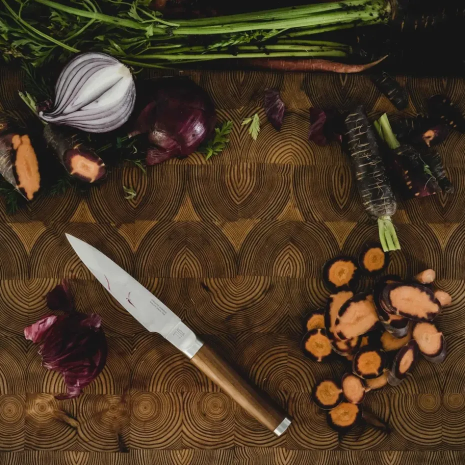 Set de cuchillos, cuchillo de chef + cuchillo para verduras Norden 2 piezas, Acero inoxidable-abedul