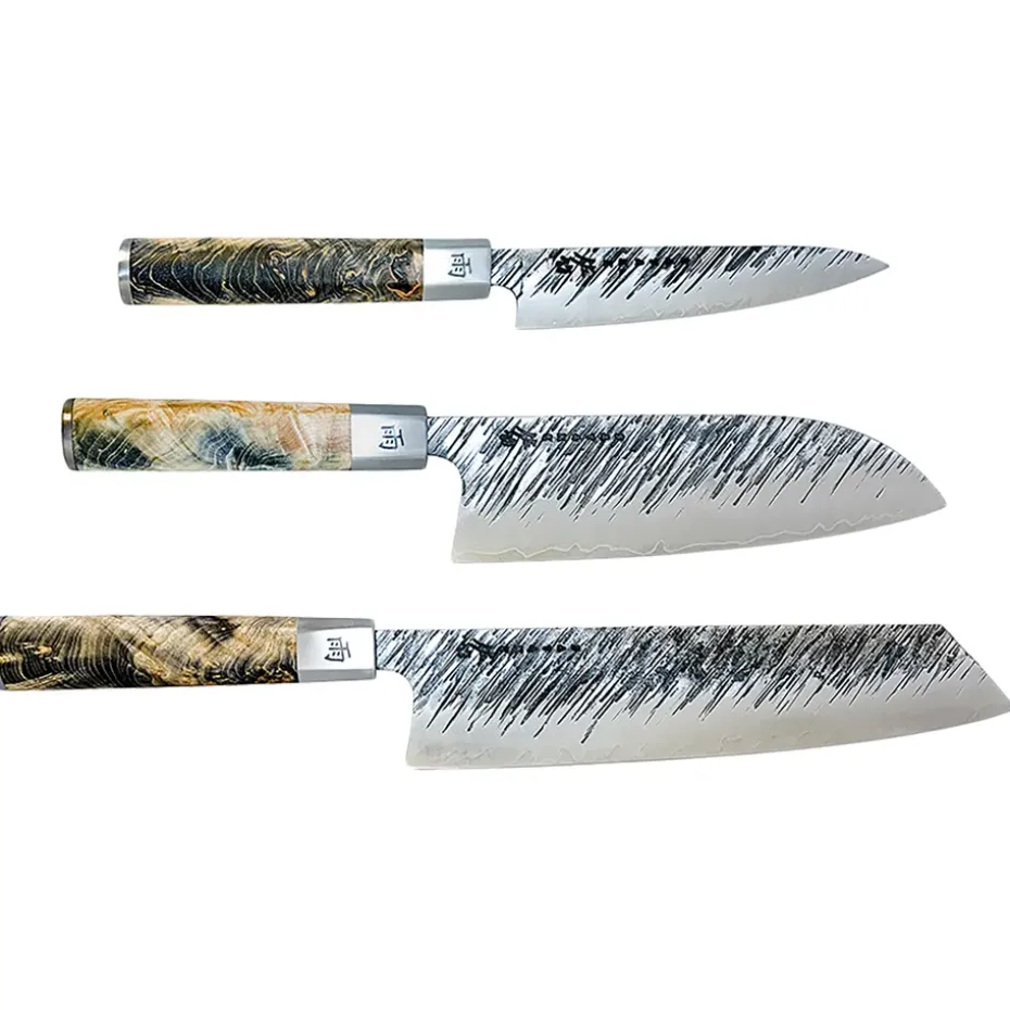 Set de cuchillos de cocina Satake Ame, 3 piezas