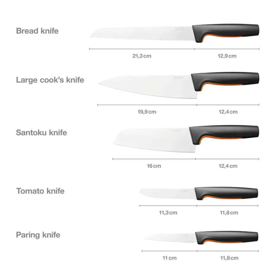 Set de cuchillos grandes Functional Form, 5 piezas