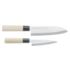 Set de cuchillos petty y santoku Satake Houcho, 2 piezas
