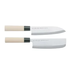 Set de cuchillos santoku y nakiri Satake Houcho, 2 piezas