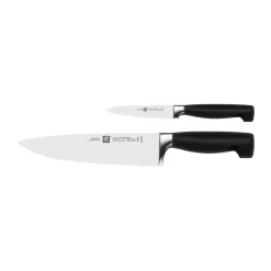 Set de cuchillos Zwilling Four star 2 piezas, Negro-acero inoxidable