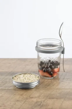 Set de desayuno cuenco de vidrio + cuchara, 0,35 L