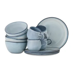 Set de desayuno Sandrine, 12 piezas, Azul