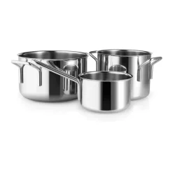 Set de ollas Eva Trio Stainless Steel, 3 piezas, Acero inoxidable
