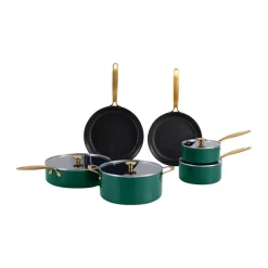 Set de ollas y sartenes Combekk Element, 10 piezas, Holly Green