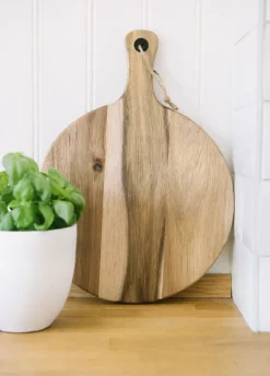 Set de pizza Sade, cortador de pizza y tabla de cortar Ø32 cm, acacia