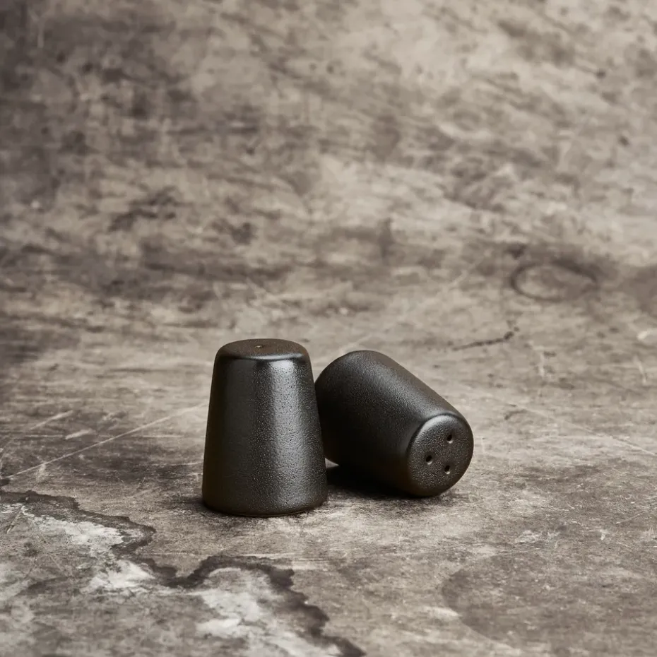 Set de salero y pimentero Raw, Titanium Black