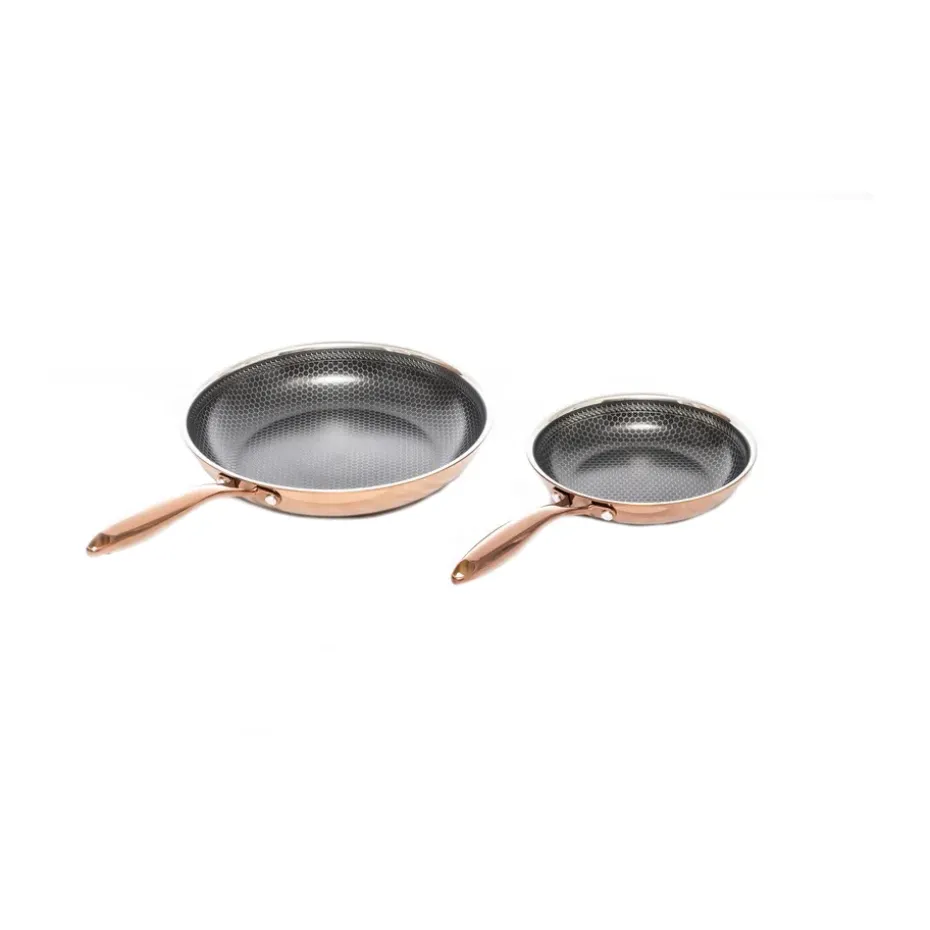 Set de sartenes con recubrimiento hybrid coating Hâws Santo, 2 piezas, Oro rosado