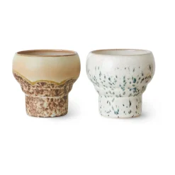 Set de tazas lungo 70's, 24 cl 2-pack, Coral