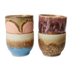 Set de tazas 70's, 25 cl 4-pack, Lagoon