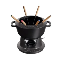 Set fondue Staub 2,35 l, negro