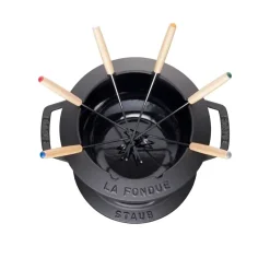Set fondue Staub 2,35 l, negro