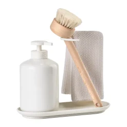 Set organizador para el fregadero Inu 4 piezas, Offwhite