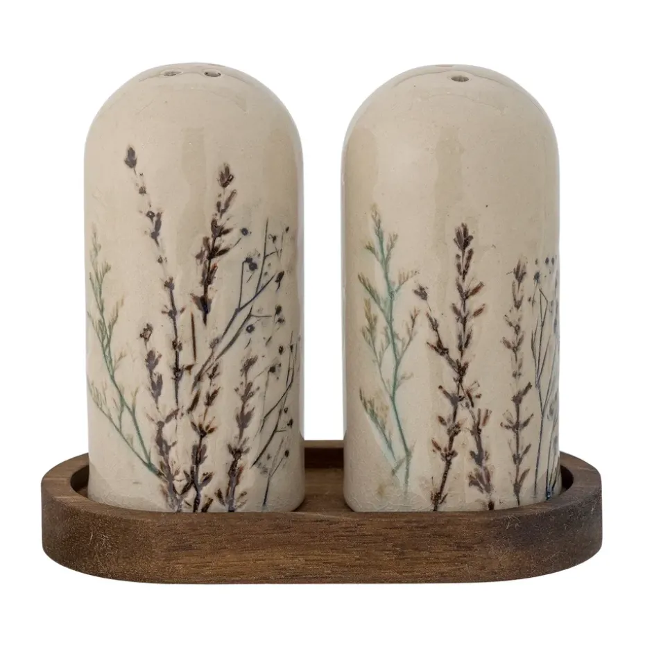 Set salero y pimentero Bea, 2 piezas, Natur