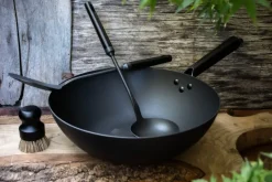 Set wok de acero al carbono Satake, 57 cm